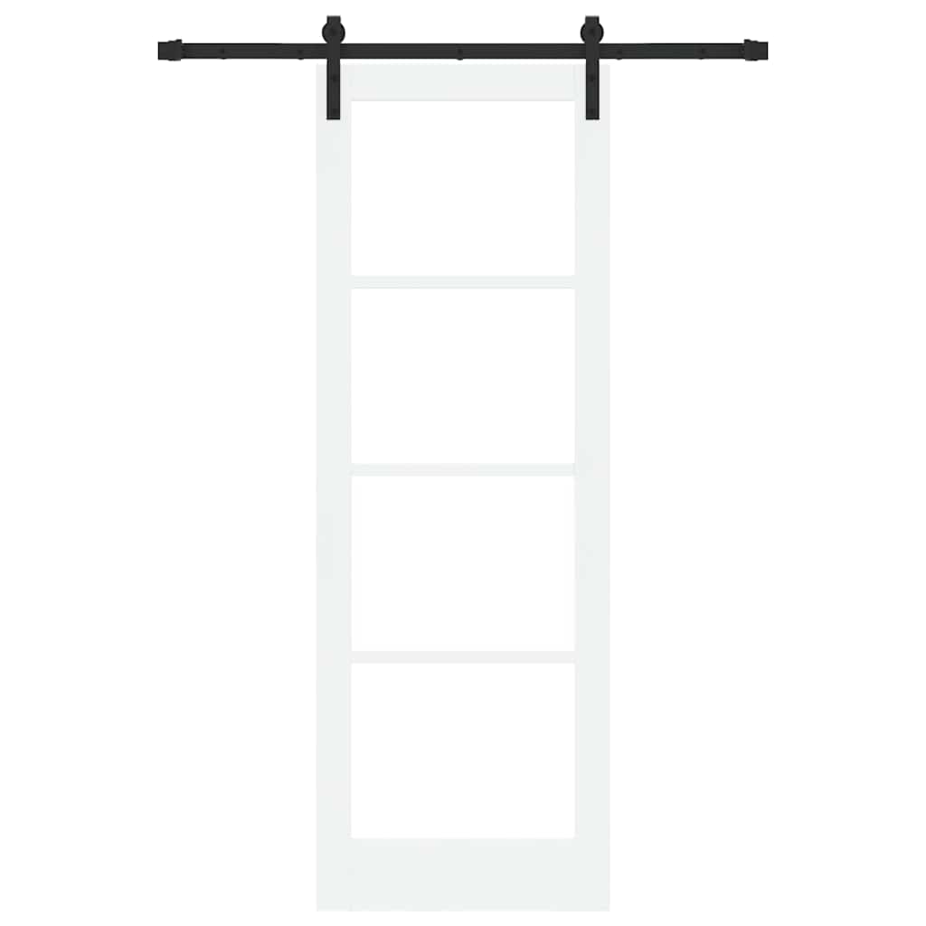 Schiebetür Orkdal Weiß 73,5 X 211 Cm Massivholz Kiefer Und Glas