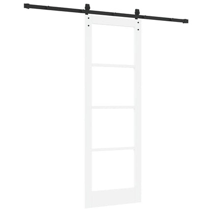 Schiebetür Orkdal Weiß 73,5 X 211 Cm Massivholz Kiefer Und Glas