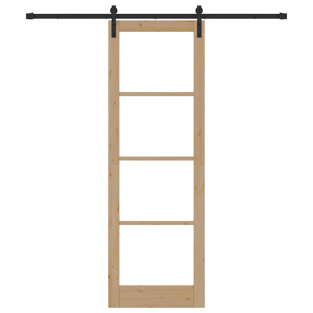 Schiebetür Orkdal Natur 78 X 232 Cm Massivholz Kiefer Und Glas