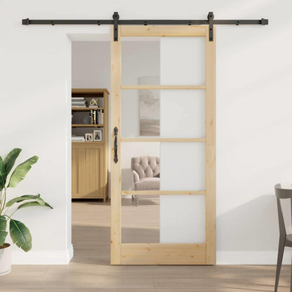 Schiebetür Orkdal Weiß Massivholz Kiefer Und Glas