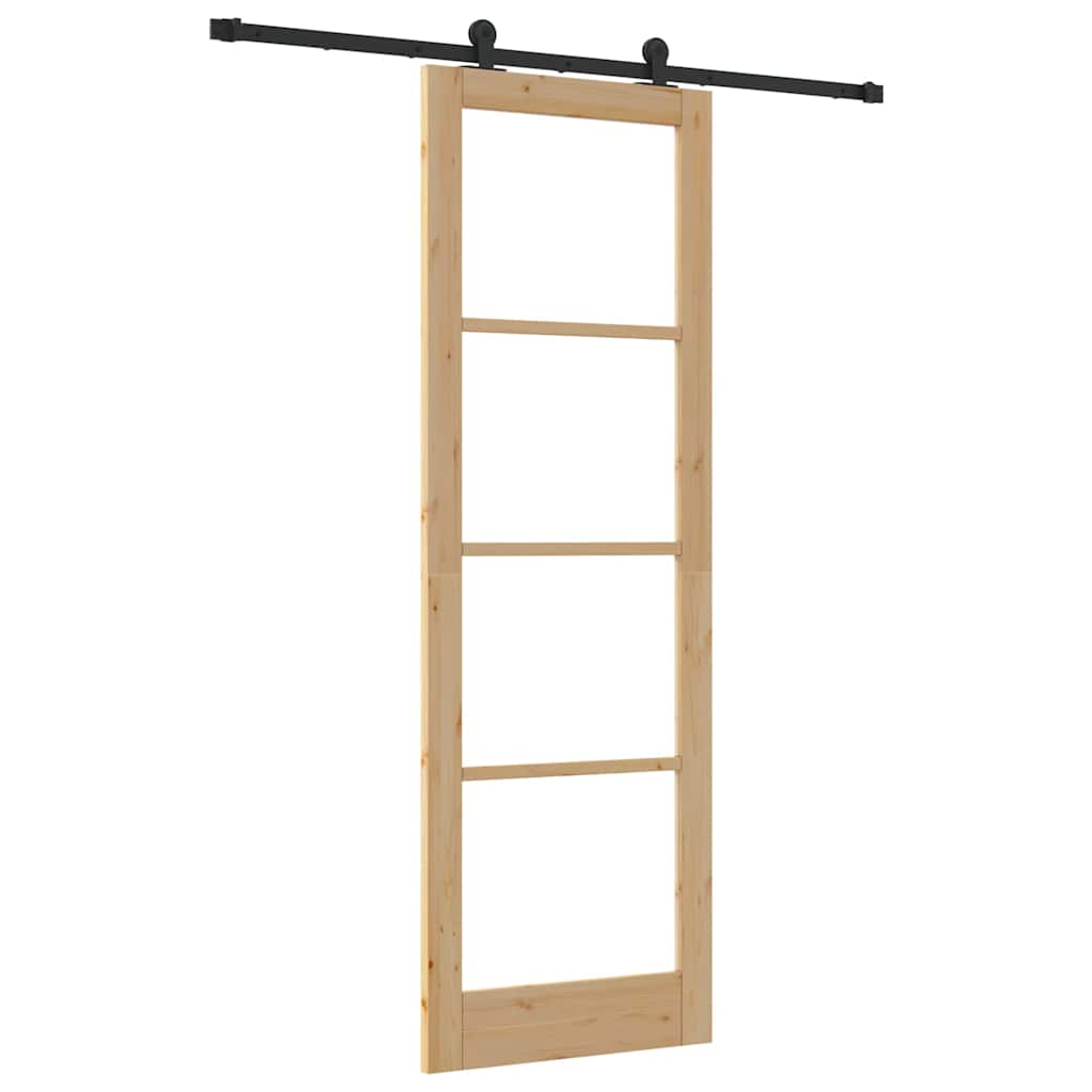 Schiebetür Orkdal Natürlich Und Schwarz 78 X 232 Cm
