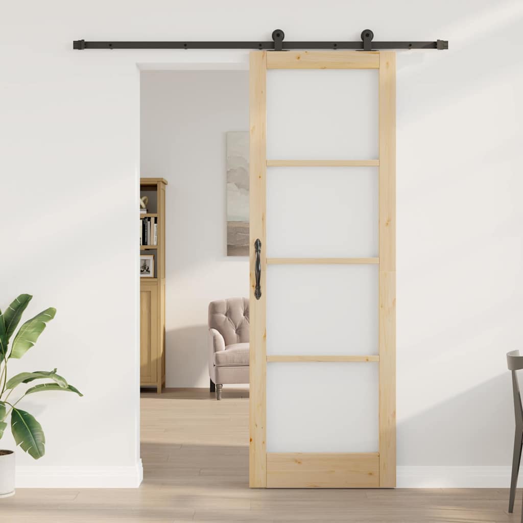 Schiebetür Orkdal Natürlich Und Schwarz 78 X 232 Cm