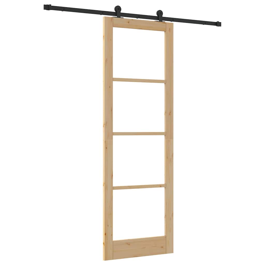 Schiebetür Orkdal Natürlich Und Schwarz 78 X 232 Cm