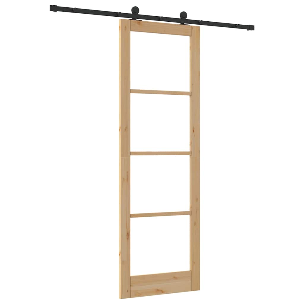 Schiebetür Orkdal Natürlich Und Schwarz 78 X 232 Cm