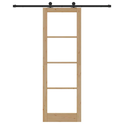 Schiebetür Orkdal Natürlich Und Schwarz 78 X 232 Cm