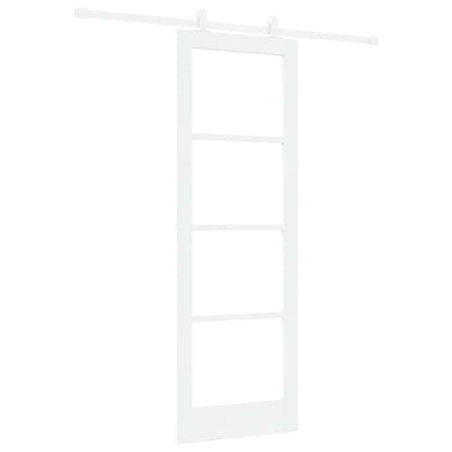 Schiebetür Orkdal Weiß 73,5 X 211 Cm Massivholz Kiefer Und Glas