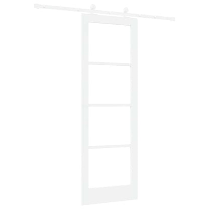 Schiebetür Orkdal Weiß 73,5 X 211 Cm Massivholz Kiefer Und Glas