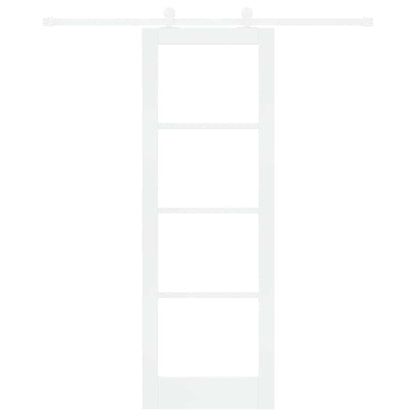 Schiebetür Orkdal Weiß 73,5 X 211 Cm Massivholz Kiefer Und Glas