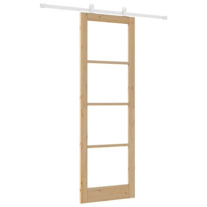 Schiebetür Orkdal Natur 78 X 232 Cm Massivholz Kiefer Und Glas