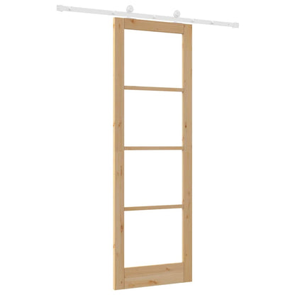 Schiebetür Orkdal Natur 78 X 232 Cm Massivholz Kiefer Und Glas