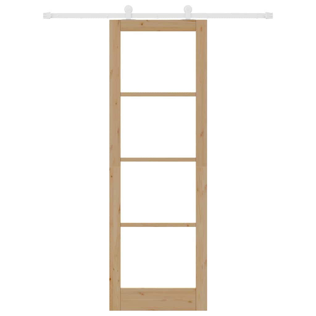 Schiebetür Orkdal Natur 78 X 232 Cm Massivholz Kiefer Und Glas