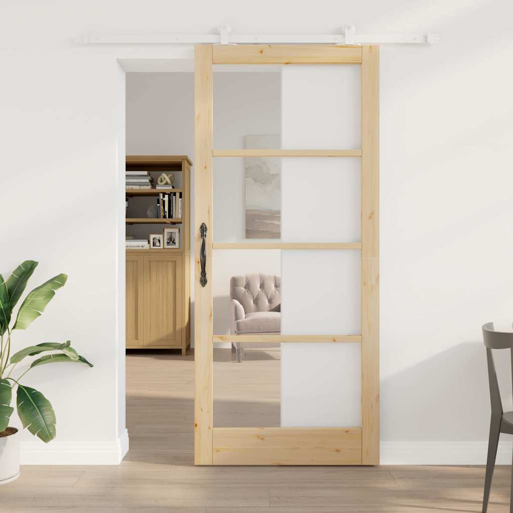 Schiebetür Orkdal Massivholz Kiefer Und Glas