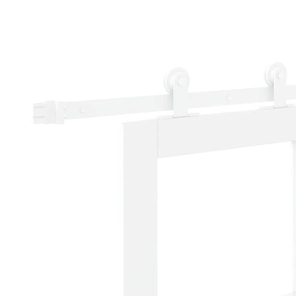 Schiebetür Orkdal Weiß 73,5 X 211 Cm Massivholz Kiefer Und Glas