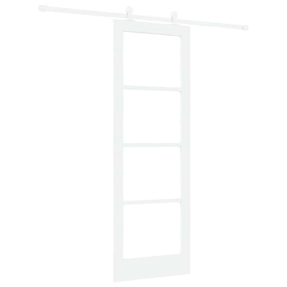 Schiebetür Orkdal Weiß 73,5 X 211 Cm Massivholz Kiefer Und Glas