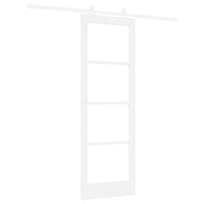 Schiebetür Orkdal Weiß 73,5 X 211 Cm Massivholz Kiefer Und Glas