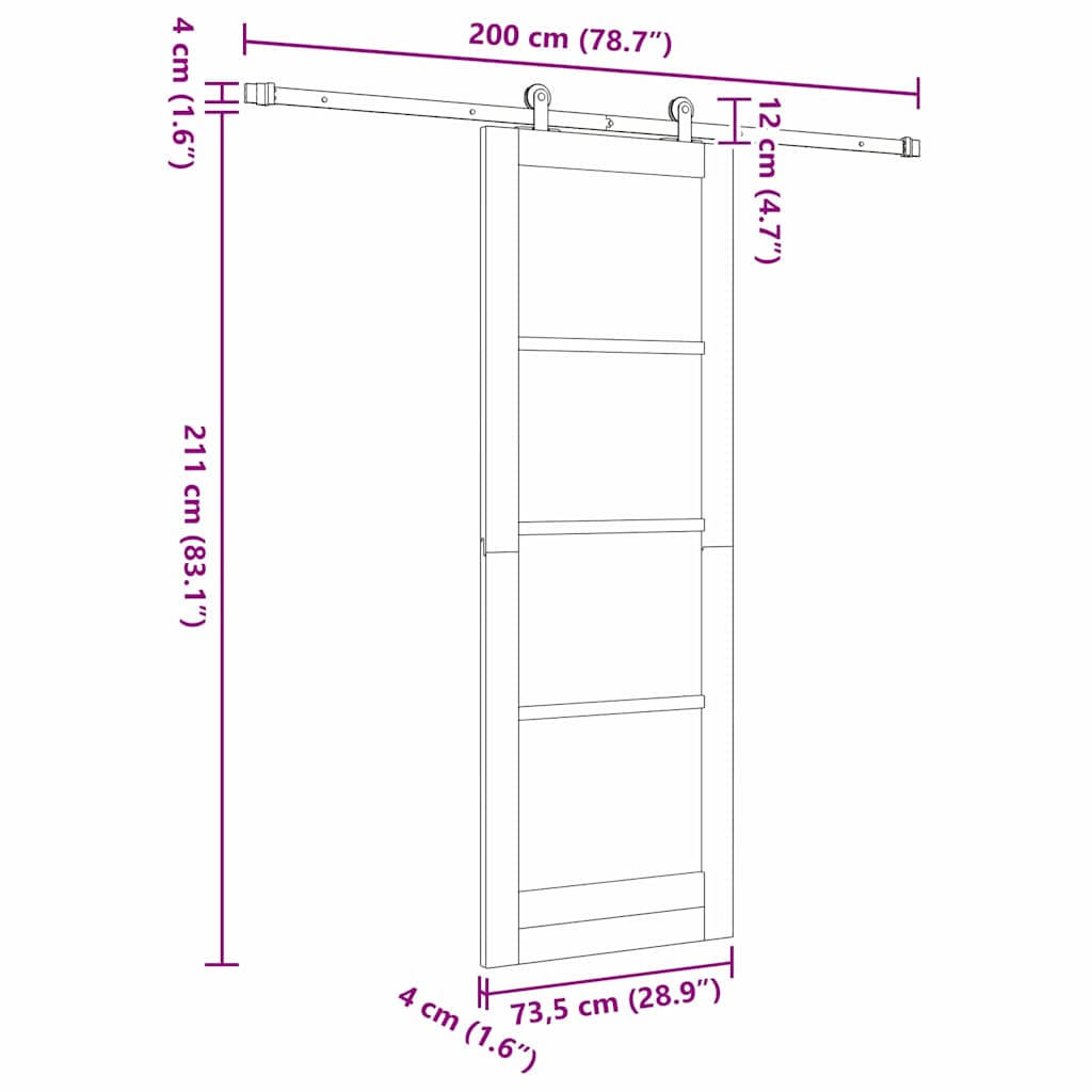 Schiebetür Orkdal Weiß 73,5 X 211 Cm Massivholz Kiefer Und Glas