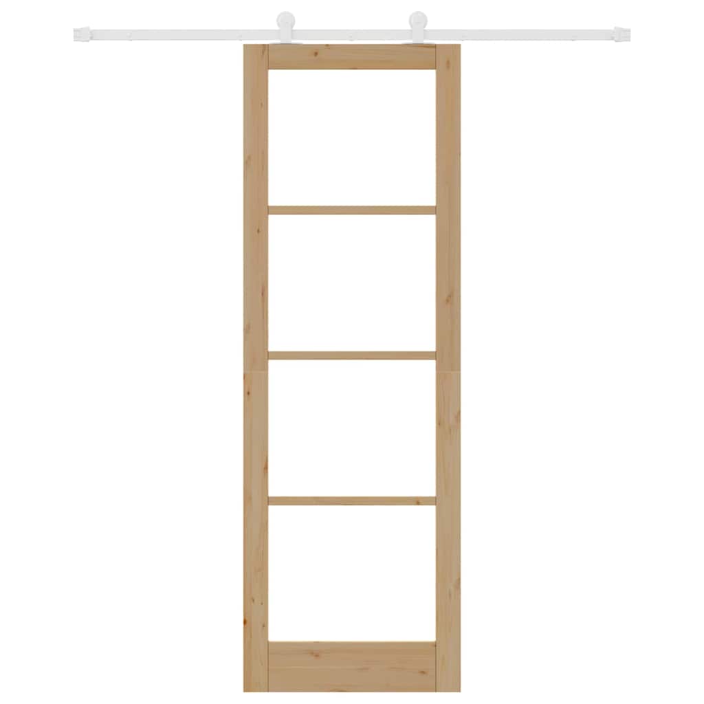 Schiebetür Orkdal Natur 78 X 232 Cm Massivholz Kiefer Und Glas