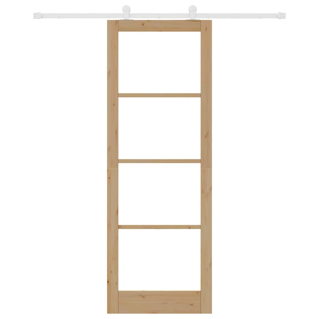 Schiebetür Orkdal Natur 83 X 232 Cm Massivholz Kiefer Und Glas
