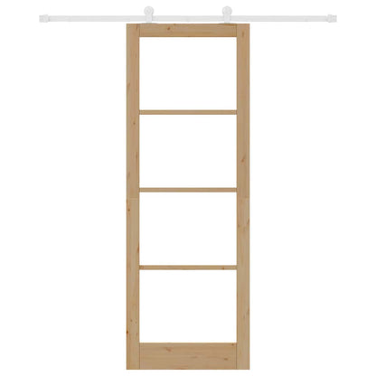Schiebetür Orkdal Natur 83 X 232 Cm Massivholz Kiefer Und Glas