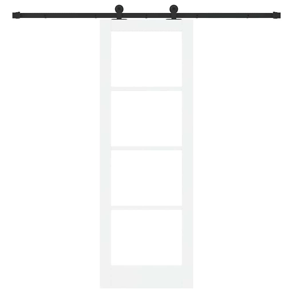 Schiebetür Orkdal Weiß 73,5 X 211 Cm Massivholz Kiefer Und Glas