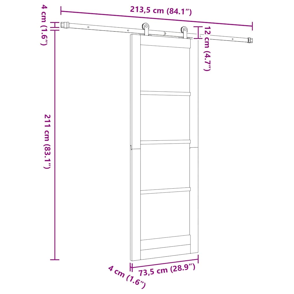 Schiebetür Orkdal Weiß 73,5 X 211 Cm Massivholz Kiefer Und Glas