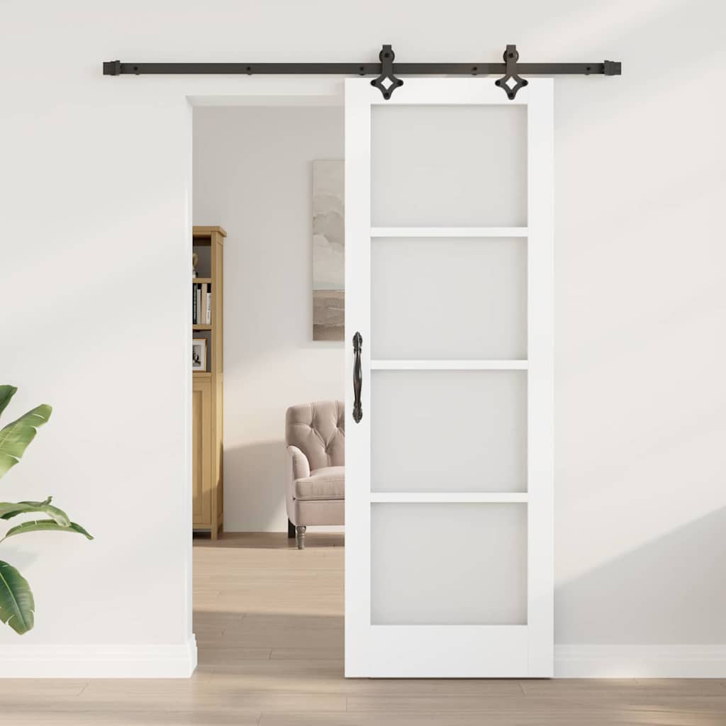 Schiebetür Orkdal Weiß Und Schwarz 73,5 X 211 Cm
