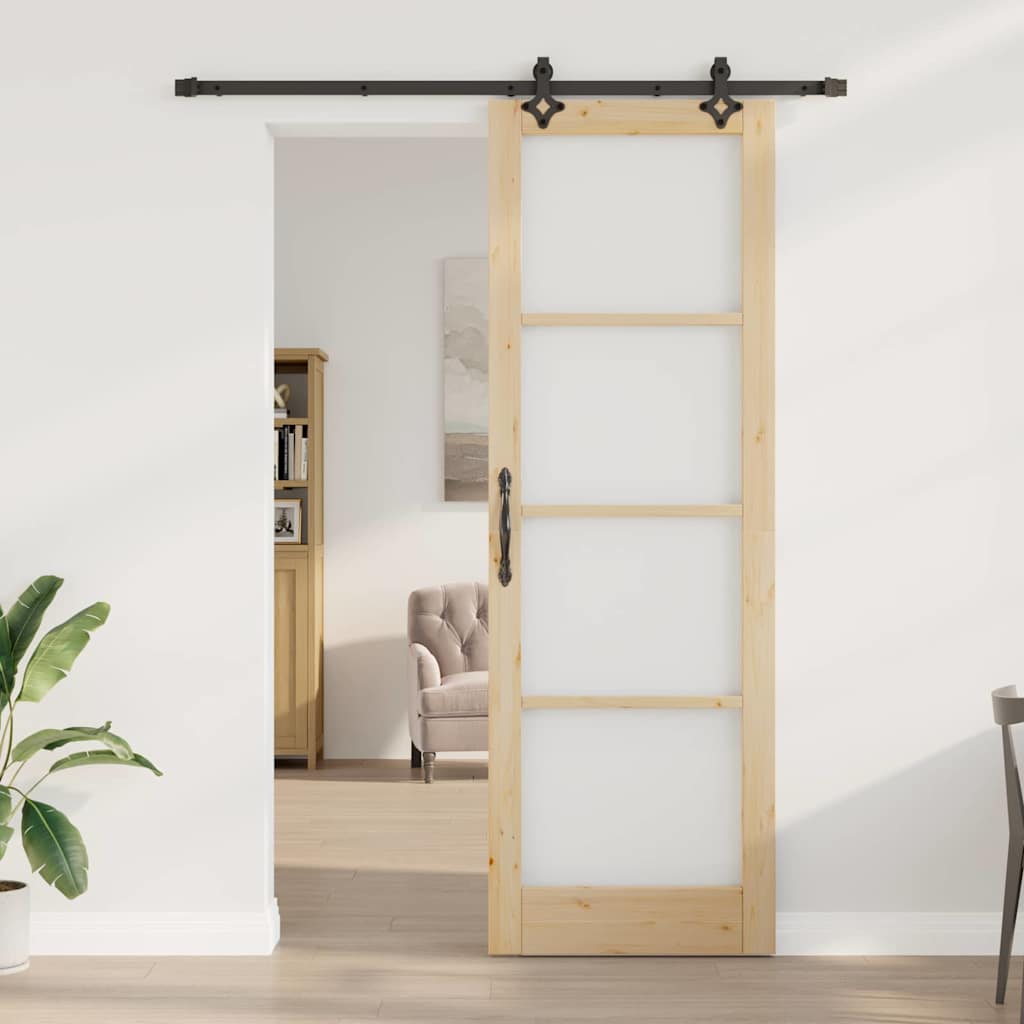 Schiebetür Orkdal Natürlich Und Schwarz 78 X 232 Cm
