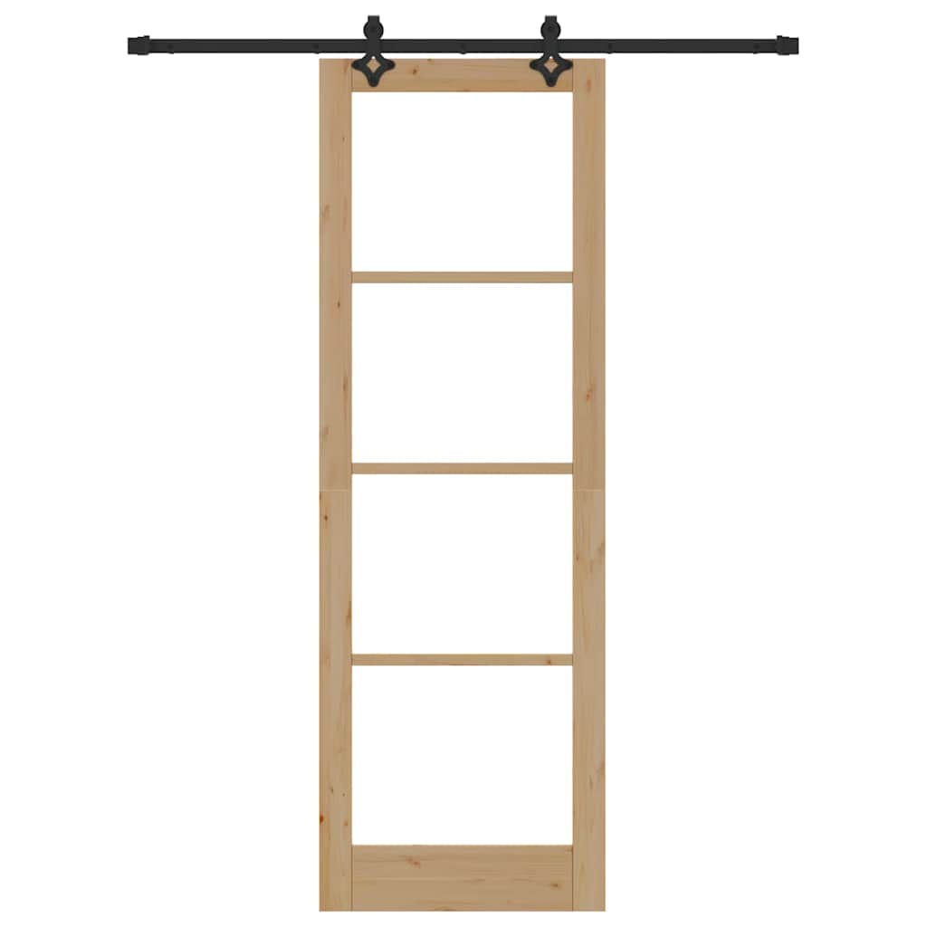 Schiebetür Orkdal Natürlich Und Schwarz 78 X 232 Cm