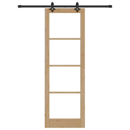 Schiebetür Orkdal Natürlich Und Schwarz 78 X 232 Cm