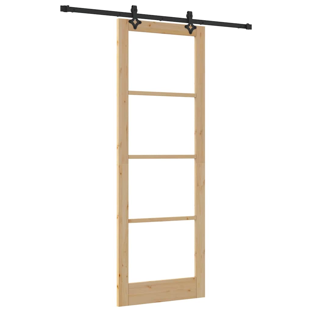 Schiebetür Orkdal Natürlich Und Schwarz 83 X 232 Cm