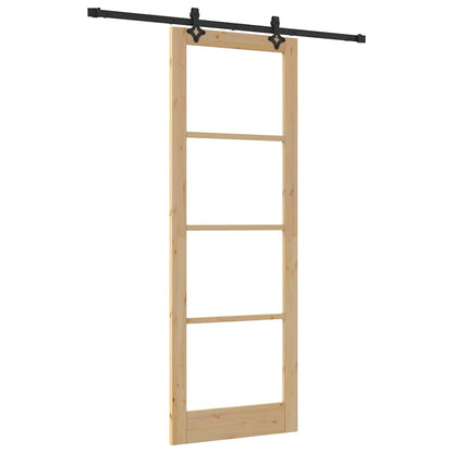 Schiebetür Orkdal Natürlich Und Schwarz 83 X 232 Cm