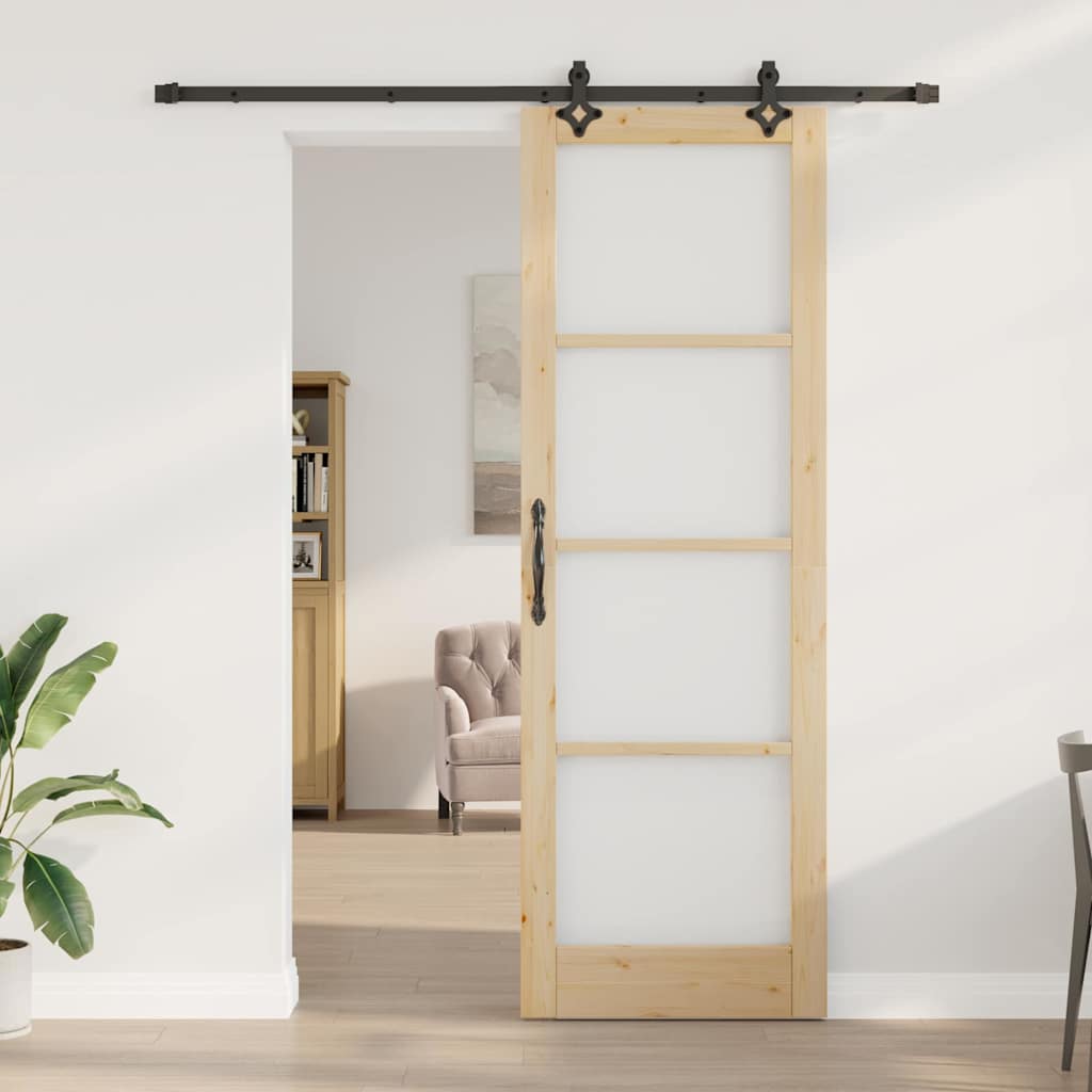 Schiebetür Orkdal Natürlich Und Schwarz 78 X 232 Cm