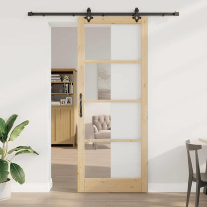 Schiebetür Massivholz Kiefer Und Glas