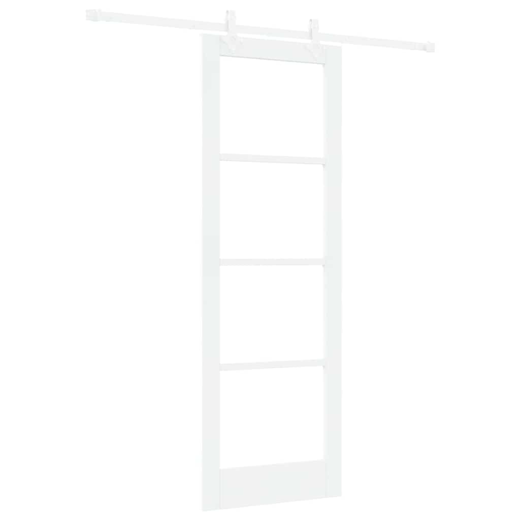 Schiebetür Weiß 73,5 X 211 Cm Massivholz Kiefer Und Glas