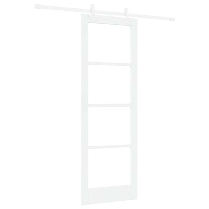 Schiebetür Weiß 73,5 X 211 Cm Massivholz Kiefer Und Glas