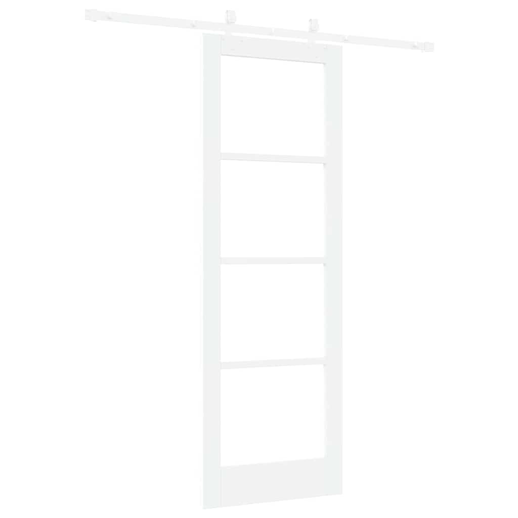 Schiebetür Weiß 73,5 X 211 Cm Massivholz Kiefer Und Glas