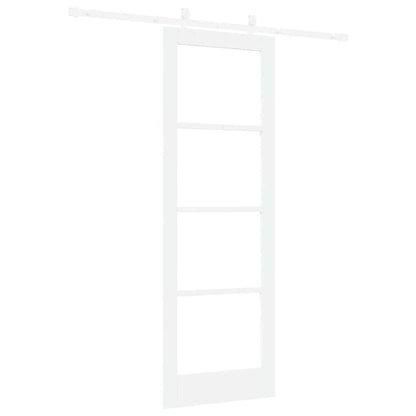 Schiebetür Weiß 73,5 X 211 Cm Massivholz Kiefer Und Glas
