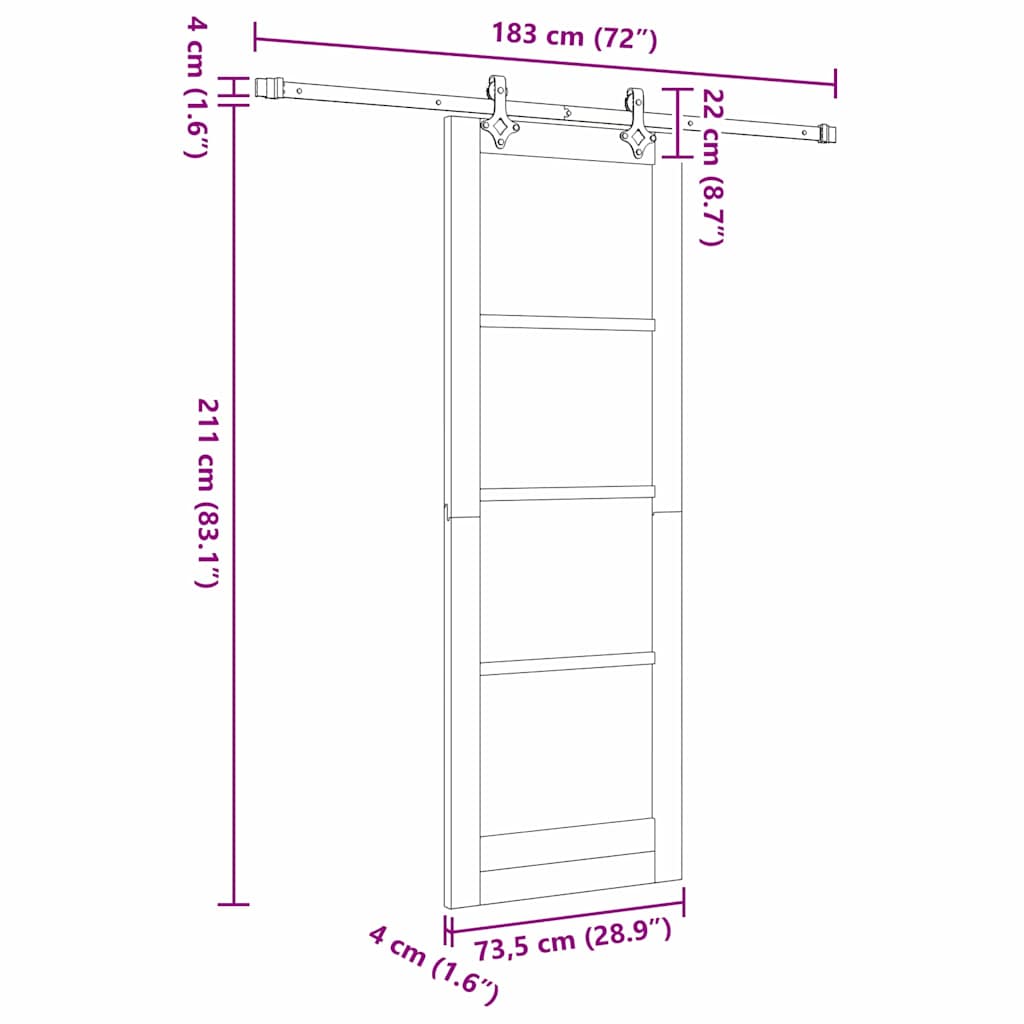 Schiebetür Weiß 73,5 X 211 Cm Massivholz Kiefer Und Glas