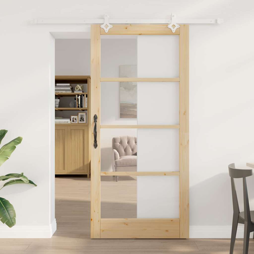 Schiebetür Massivholz Kiefer Und Glas