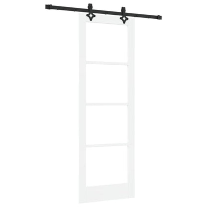 Schiebetür Weiß 73,5 X 211 Cm Massivholz Kiefer Und Glas