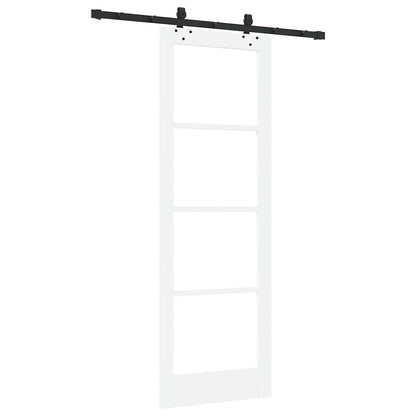 Schiebetür Weiß 73,5 X 211 Cm Massivholz Kiefer Und Glas