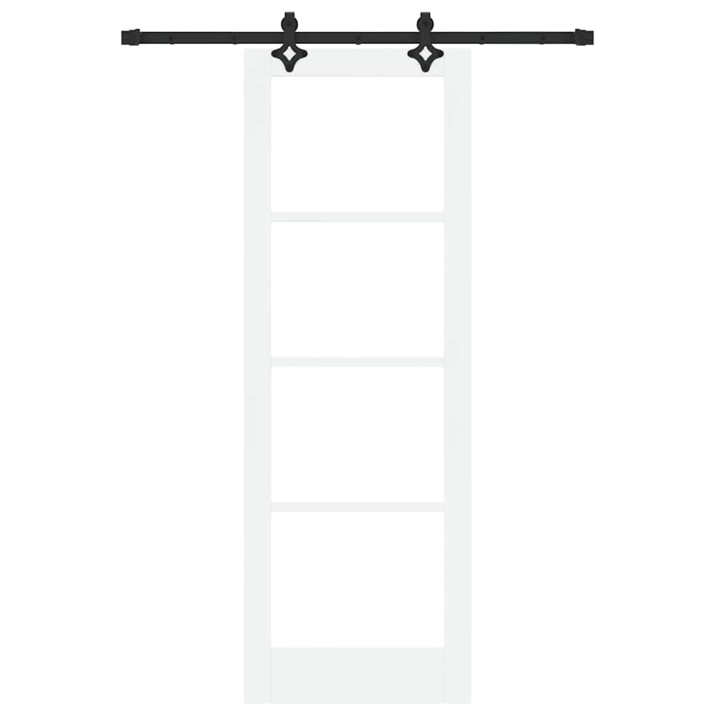 Schiebetür Weiß 73,5 X 211 Cm Massivholz Kiefer Und Glas