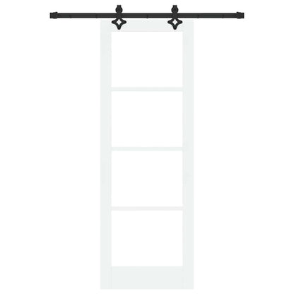 Schiebetür Weiß 73,5 X 211 Cm Massivholz Kiefer Und Glas
