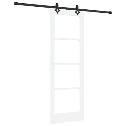 Schiebetür Weiß 73,5 X 211 Cm Massivholz Kiefer Und Glas