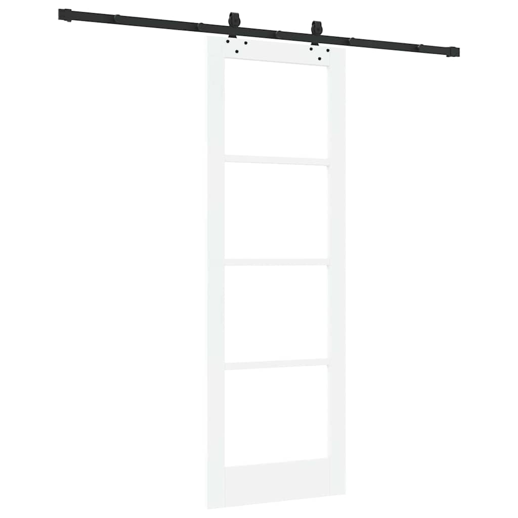 Schiebetür Weiß 73,5 X 211 Cm Massivholz Kiefer Und Glas