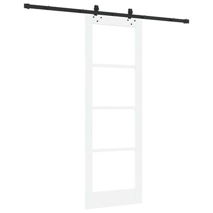 Schiebetür Weiß 73,5 X 211 Cm Massivholz Kiefer Und Glas