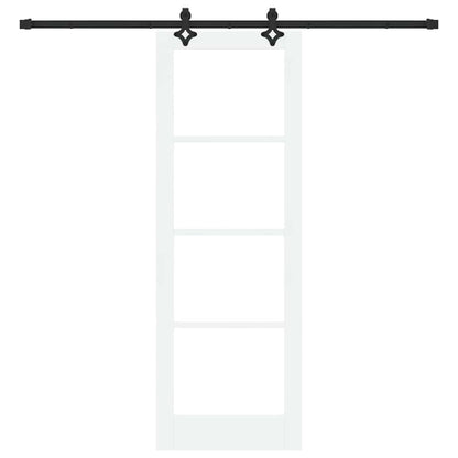 Schiebetür Weiß 73,5 X 211 Cm Massivholz Kiefer Und Glas