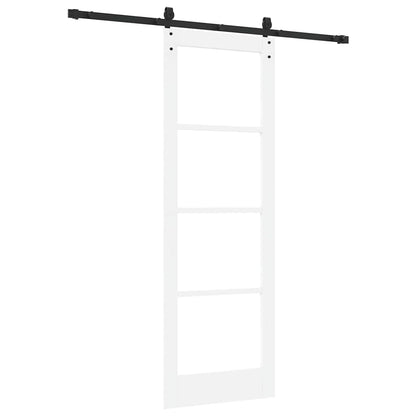 Schiebetür Weiß 73,5 X 211 Cm Massivholz Kiefer Und Glas