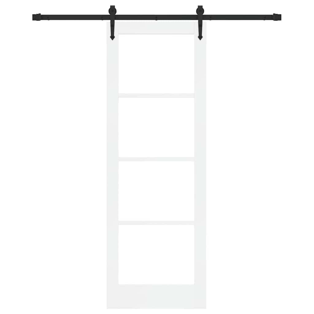 Schiebetür Weiß 73,5 X 211 Cm Massivholz Kiefer Und Glas