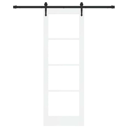 Schiebetür Weiß 73,5 X 211 Cm Massivholz Kiefer Und Glas